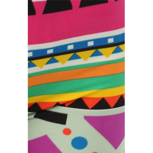 GEOMETRIC ART DECO PATTERN Printed Leggings - Picture 6 of 7